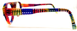 Branche de lunettes colorée