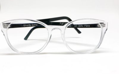 Lunettes transparente et noire