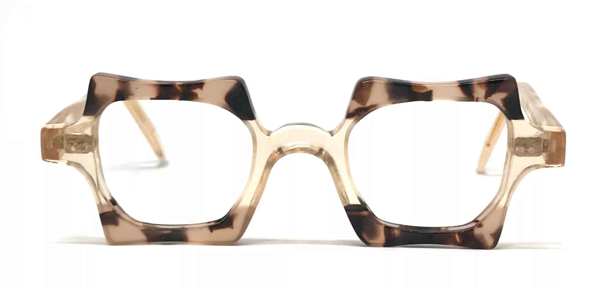 Lunettes Vintage Panora 10 724 - Monture Carrée Jaune - Fabriquées En Allemagne - NOS